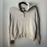 The North Face  Sweater Womens Large Beige Shawl Neck Long Sleeve Wool Blend Photo 0