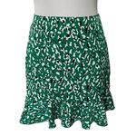 superdown REVOLVE Kelly Ruffle Mini Skirt in Green Leopard Womens Size S Photo 1