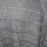 AB Studio  Gray Knit Sweater with Back Sheer Bottom Trim Size‎ XL Photo 1
