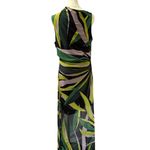 Women’s Donna Morgan Green & Lime Long Bodycon Cocktail Dress Sz 14 Photo 2