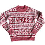 A New Day Apres Crew Neck Graphic Pullover Sweater Red Size Medium Photo 5