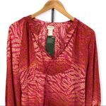 H&M Tunic Conscious Collection Orange Pink Zebra Print Coverup Dress NWT Photo 1