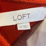 Ann Taylor Loft Orange Crochet Cardigan Oversized  Open Front Knit Photo 3
