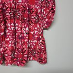 Anthropologie  Bettina Tiered Mini Shirt Dress by Maeve Red Motif Size L Photo 3