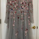 Mac Duggal NWT Embroidered Illusion High Neck Long Sleeve A Line Gown Size 14 Photo 6