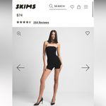 SKIMS  Seamless Sculpt Strapless Shortie Bodysuit Onyx Size XS NWOB Photo 2