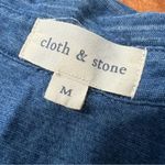 Cloth & Stone  Cotton Sleevless Collared shirt dress blue white size medium Photo 2