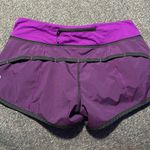 Lululemon Speed Short 2.5” Size 4 Gingham Black Tender Violet Photo 0
