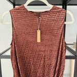 SKIMS  Chestnut Brown Logo Allover Velvet Mesh Sleeveless Bodysuit Women’s XL Photo 1