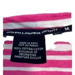 Ralph Lauren Sport Long Sleeve Crew Neck Blouse Pink White Size Medium Photo 1