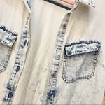 Nectar  Acid wash denim tunic shirt sz small Photo 3