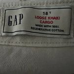 Gap  Mid Rise Loose Khaki Cargo Pants 18 Tall Women’s Light Cream Photo 3