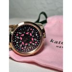Kate Spade Kate‎ Spade Holland Mandala Watch Gold Pink Crystals Leather Strap Womens Analog Photo 1