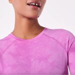 FIGS  Seamless Long Sleeve Top Medium Tie Dye Pink Cloud Salta Limited Edition Photo 4