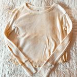 Me to We Pacsun Yellow Tie Dye Waffle Knit Top Size Small Photo 0