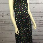 American Vintage Vintage Y2K Floral black Sheer Sleeveless Dress with red & yellow tulips size 8 Photo 7