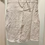 SheIn  LWD White Textured Mini Dress Ties in front off or on shoulder Dainty Photo 2