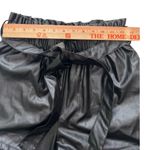 SheIn Privé Paperbag Waist Belted PU Leather Shorts Size Small Photo 2