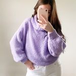 Jason Maxwell Light Purple Oversized Cowl neck Sweater Medium Photo 2