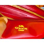 Coach Accordion Zip Wallet G2081-73738B Red Leather Women’s Zip Around Wallet Photo 1
