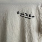 Forever 21 Rock N Roll Graphic T Shirt Short Sleeve Cream Casual Top Photo 3