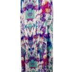 Urban Outfitters Abstract Colorful Geometric Printed Boho High Waisted Maxi Skirt Side Slit Photo 2