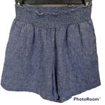A New Day Blue Linen Pull On Shorts Size Small Photo 0