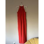 Julia Jordan  Knot Neck Halter Jumpsuit Size 8 Orange Formal Party Dressy Photo 2