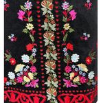 CLIO Skirt Womens 6 Small Black Embroidered A Line Pencil Vintage Cottagecore Photo 2