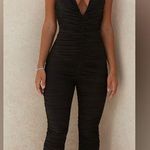 House Of CB NWT  London Delilah BLACK MESH RUCHED JUMPSUIT size XS Photo 0