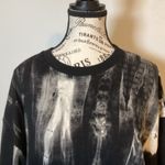 🩵NWT🩵 WOMENS 100% COTTON TIE DYE CREWNECK SWEATSHIRT BLACK & WHITE SIZE LG Photo 5