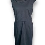 Saks 5th Avenue Saks Fifth Avenue Cap Sleeve Knee Length Black Cowl Neck Dress Size 8 Minimalist Photo 11