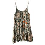Fashion XL Dress Boho Paisley Slip Mini Spaghetti Strap Summer Festival Coquette Green Photo 2