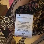 Pleione Women's Patchwork Art Print Tunic Blouse Top Button Down Shirt Small Photo 7