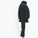 Norma Kamali . New! Black Turtle Peasant Top Photo 4