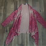 Jessica London  Chic Red and Beige Patterned Shawl Cardigan Sweater Size 18-20 Photo 2