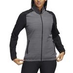 Adidas Full Zip Wind Jacket Women’s Size XL Heather Gray Black Windbreak Light Photo 0