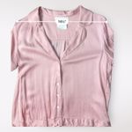 BHLDN  Mauve‎ Pink Satin Juniper Pajama Top Size S Photo 3