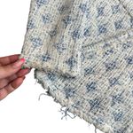 IRO Handi Diamond Knit Snap Up Jacket Boucle Tweed Blue White Old Money Preppy Photo 4