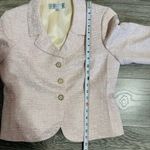 Tahari‎ Women Light Pink Textured Collared Long Sleeve Blazer Size 12 Petite Photo 13