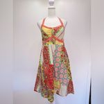 Patchwork Sundress Boho Paisley Print Halter Neckline Pura Vida Lightweight Photo 1