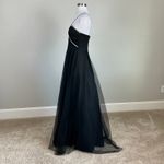 Blondie Nites  Tulle Rhinestone Strap Ball Gown Black Size 15 Formal Dress Photo 4