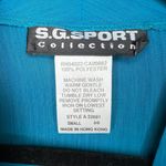 S. G. Sport Collection Retro 80's Vintage Stained Glass Jacket Blazer Size Small Blue Photo 5