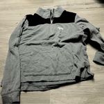 PINK - Victoria's Secret Pink by Victoria’s Secret VS grey quarter zip sweatshirt size medium Photo 0