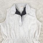 VINTAGE 80s Fit & Flare Sleeveless Shirt Dress Midi Ivory Brown Plus Size 14 16 White Photo 2