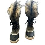 Sorel Joan of Arctic Waterproof Winter Boots Green Faux Fur Trim Size 6 Photo 2