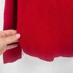 Gap Women’s Red Thermal Waffle Knit Sweater Top Size Medium Photo 3