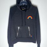 Aviator Nation NEW  Rainbow Embroidery Relaxed Pullover Hoodie  Sweater Sz S Photo 1