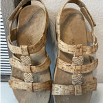 Vionic Women Sz 11 Amber Adjustable Sandal Ortho Arch Support Gold Cork Comfort Photo 0