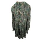 easel Floral Green Tiered Babydoll Dress S Flowy Earthy Indie Tiered Boho NWT Photo 4